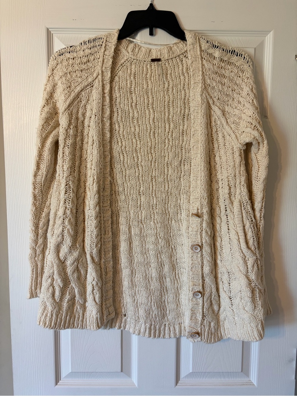 Free People Bonfire Cable Knit Cardigan